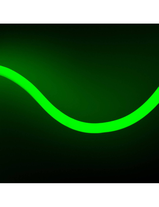 Bobine Néon LED Flexible 360º Rond Dimmable 220V AC 120LED/m IP67 Verte 50 Mètres sur Mesure Coupe Tous les 100cm