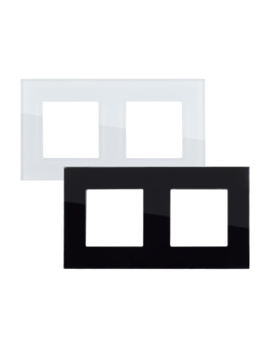 Plaque Crystal 2 Emplacements Modern