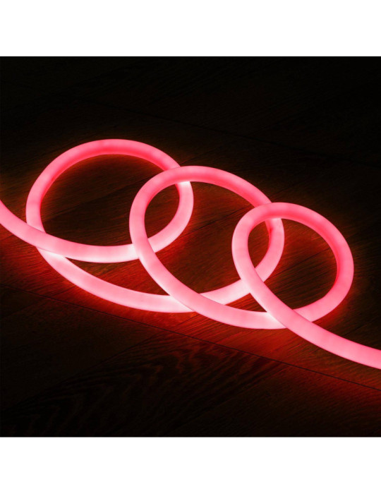 Néon LED Flexible 360º Rond Dimmable 120LED/m 220V AC Rouge IP67 sur Mesure Coupe tous les 100cm