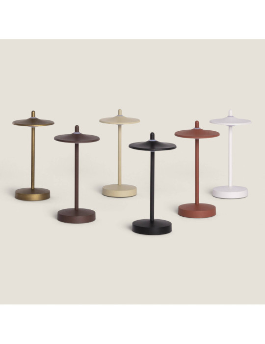 Lampe à Poser LED Portable Extérieure Métal avec Batterie Rechargeable Milevani