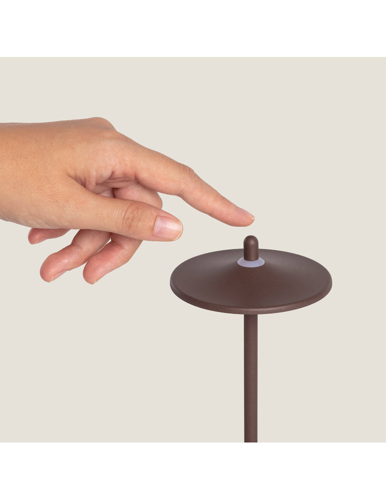 Lampe à Poser LED Portable Extérieure Métal avec Batterie Rechargeable Milevani