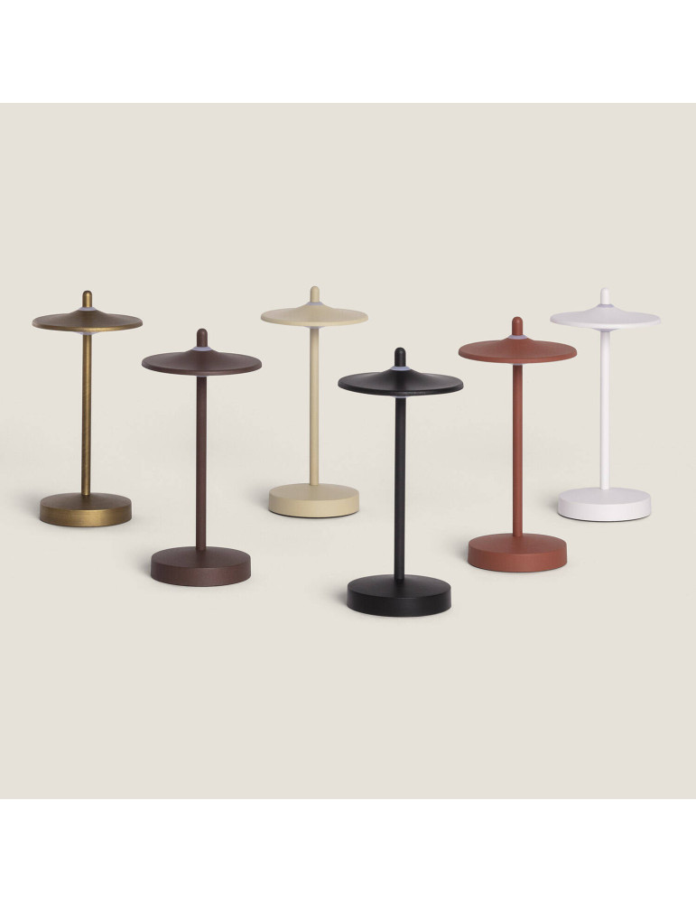 Lampe à Poser LED Portable Extérieure Métal avec Batterie Rechargeable Milevani