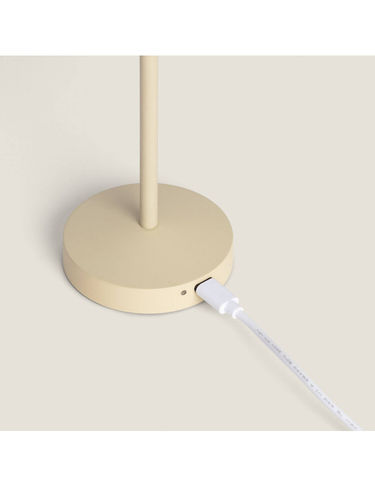 Lampe à Poser LED Portable Extérieure Métal avec Batterie Rechargeable Milevani