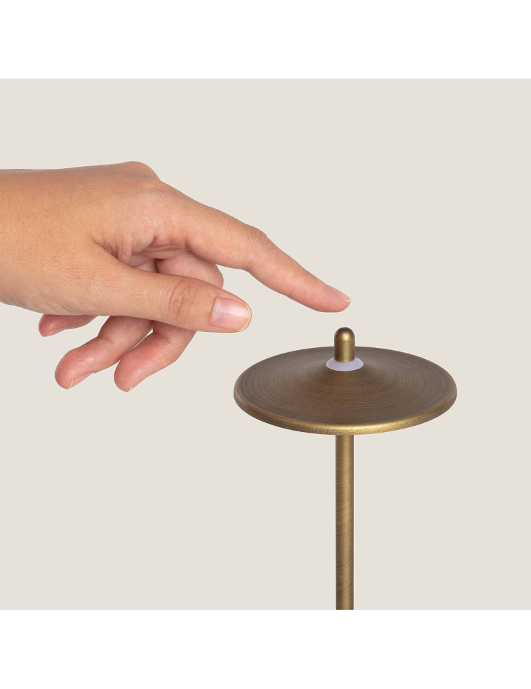 Lampe à Poser LED Portable Extérieure Métal avec Batterie Rechargeable Milevani