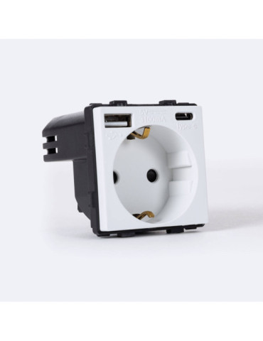 Prise avec USB Schuko Type F Modern