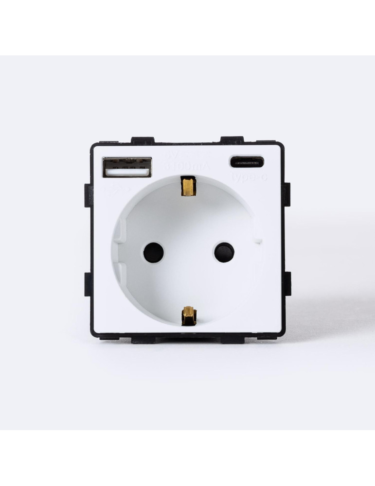 Prise avec USB Schuko Type F Modern