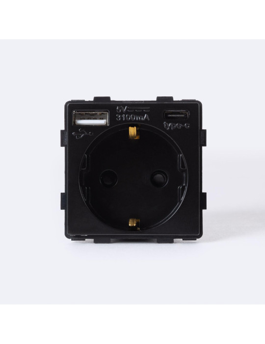 Prise avec USB Schuko Type F Modern