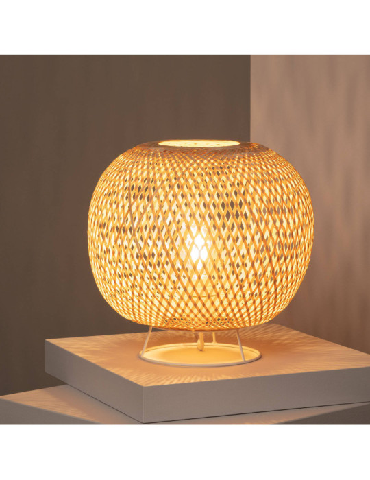 Lampe à Poser Rotin Lluca