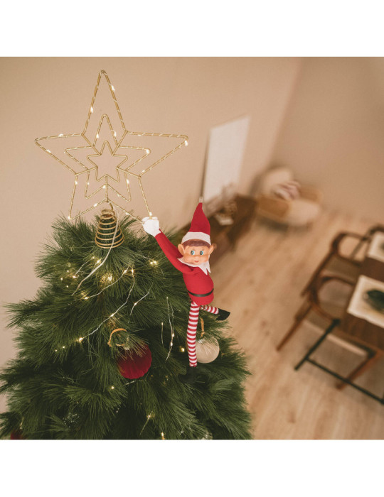 Étoile LED Métal pour Sapin de Noël à Piles Jaione