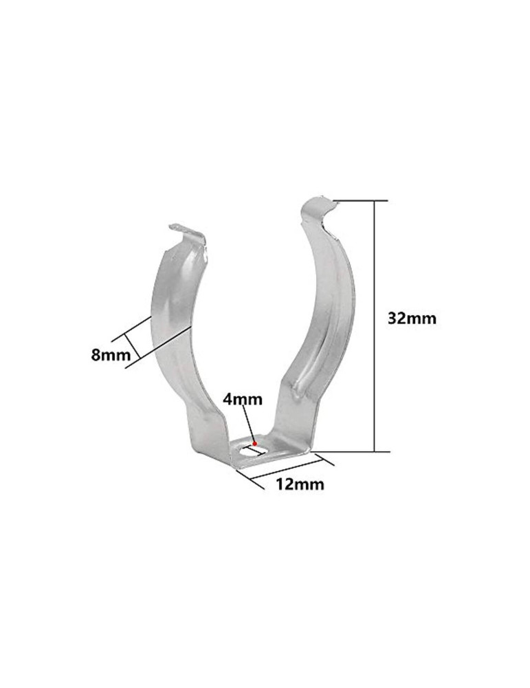 Clips de Fixation Aluminium pour Tube LED T8 (2 unités)