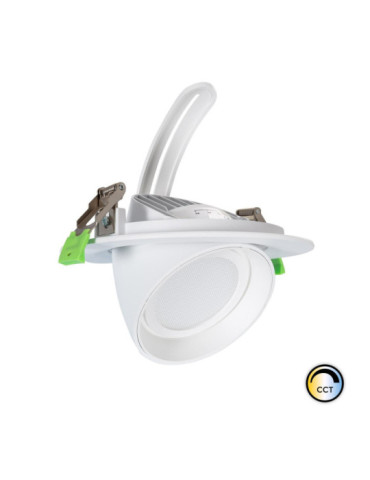 Downlight LED 48W Rond Orientable OSRAM CCT 120 lm/W LIFUD Coupe Ø 195 mm