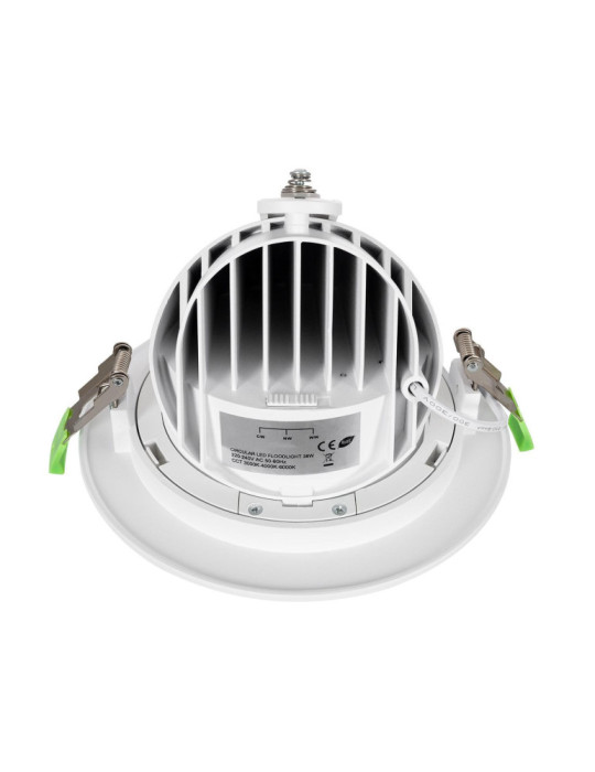 Downlight LED 48W Rond Orientable OSRAM CCT 120 lm/W LIFUD Coupe Ø 195 mm