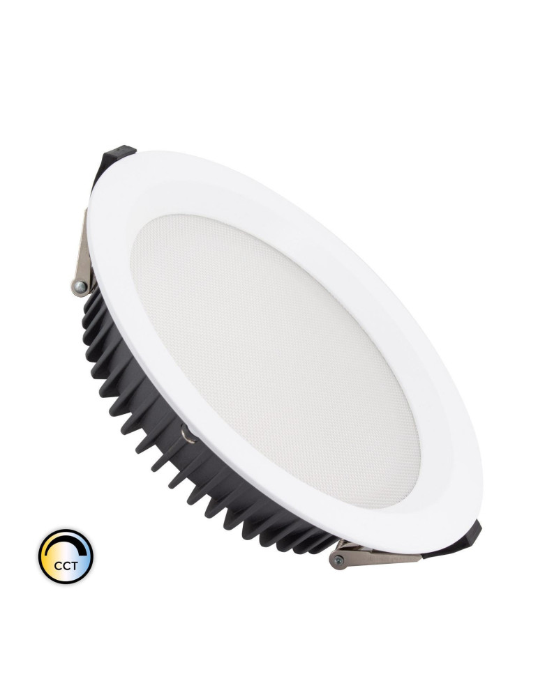 Downlight LED 40W Rond SAMSUNG Aero CCT 130 lm/W Microprismatique LIFUD Coupe Ø 200 mm Downlight LED 40W Rond SAMSUNG Aero CCT 130 lm/W Microprismatique LIFUD Coupe Ø 200 mm
