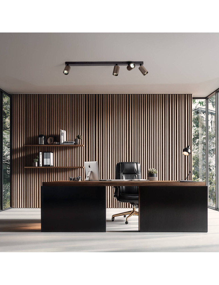 Plafonnier Aluminium Breixo 4 Spots