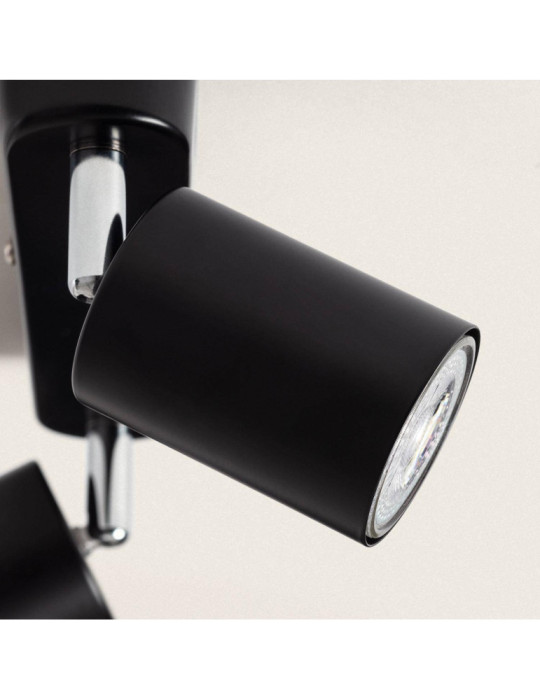 Plafonnier Orientable Métal 2 Spots Albus Black Large