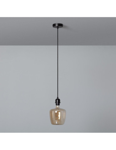 Support à Douille pour Suspension avec Câble Textile Noir