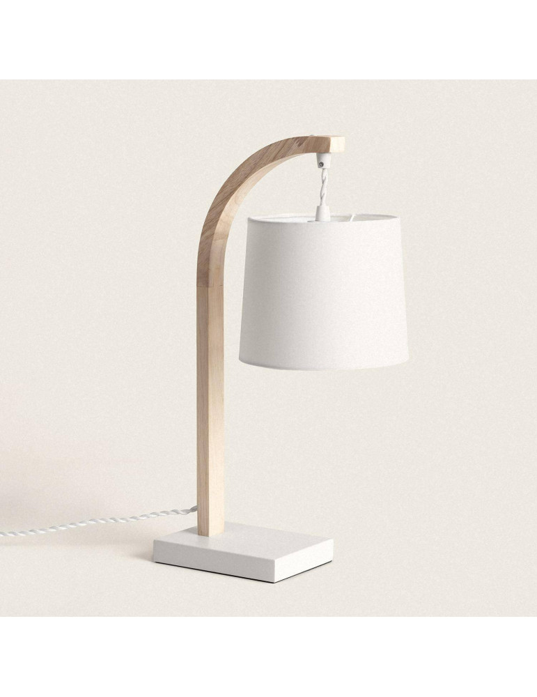 Lampe à Poser Bois et Textile Haakon Lampe à Poser Bois et Textile Haakon