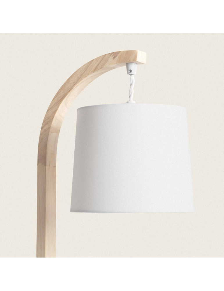 Lampe à Poser Bois et Textile Haakon