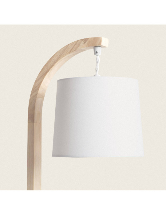 Lampe à Poser Bois et Textile Haakon