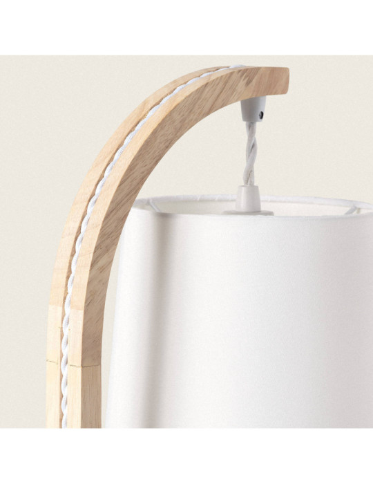 Lampe à Poser Bois et Textile Haakon