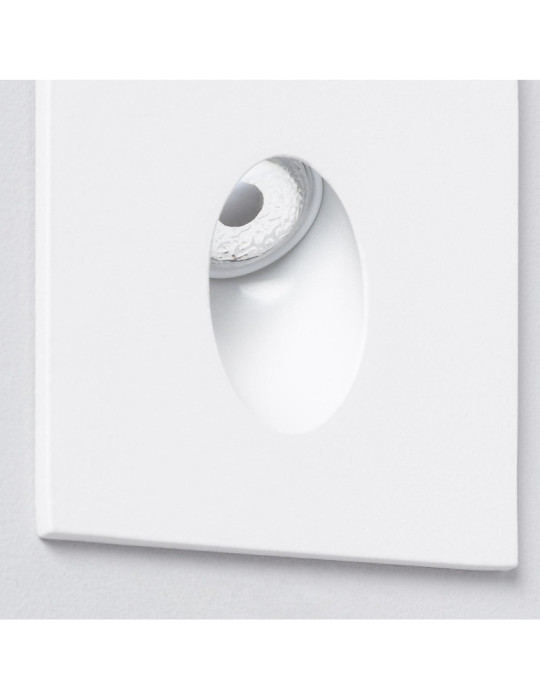 Balise LED Encastrable au Mur Carrée Blanche Adam