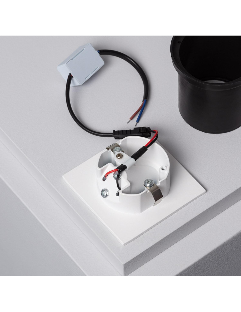 Balise LED Encastrable au Mur Carrée Blanche Adam