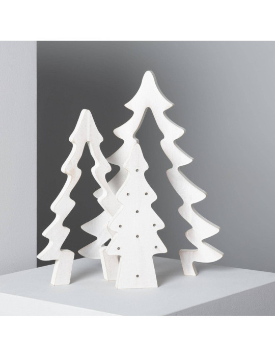 Sapin de Noël LED Bois avec Batterie Kolm
