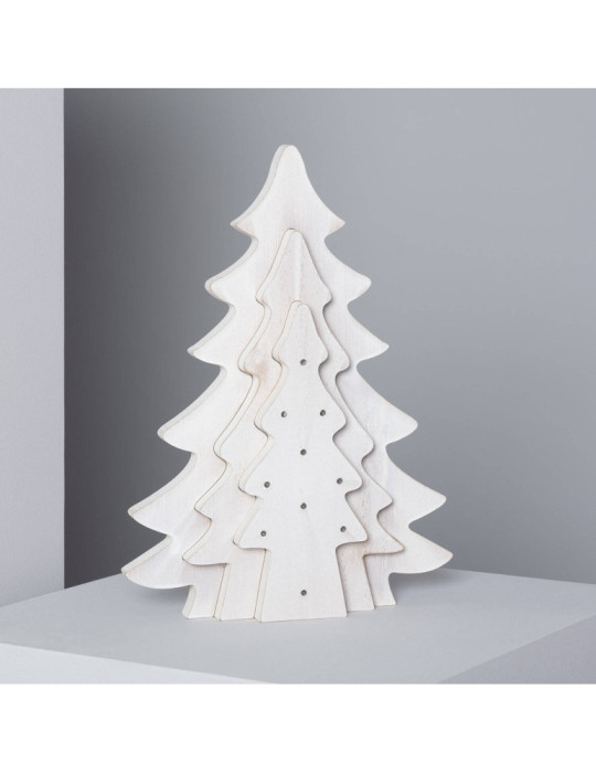 Sapin de Noël LED Bois avec Batterie Kolm