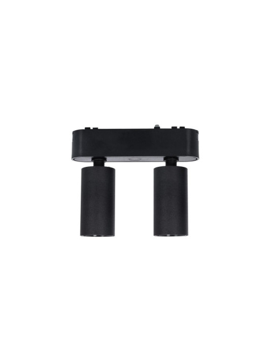 Spot LED sur Rail Magnétique 25mm Extra-Plat 10W Double 48V Noir