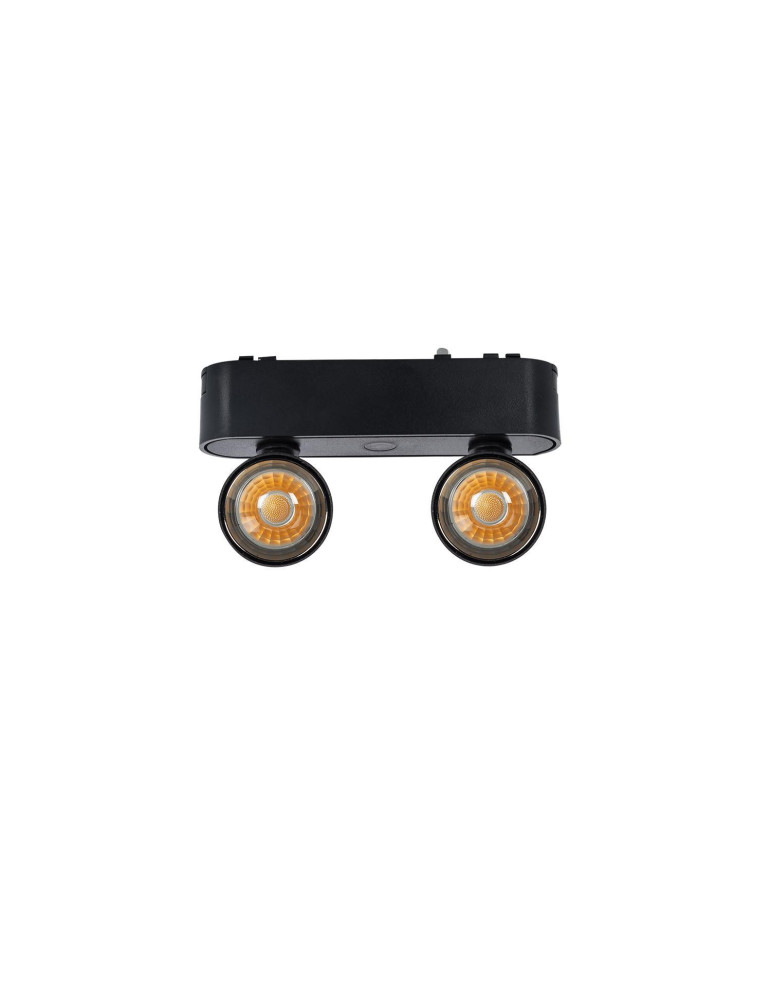Spot LED sur Rail Magnétique 25mm Extra-Plat 10W Double 48V Noir