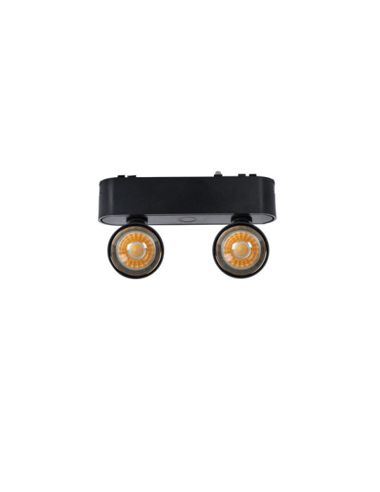 Spot LED sur Rail Magnétique 25mm Extra-Plat 10W Double 48V Noir