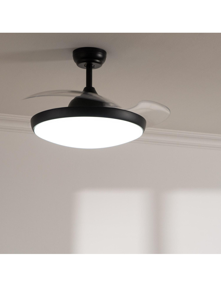 Ventilateur de Plafond Silencieux Kourak Noir 106cm Moteur DC