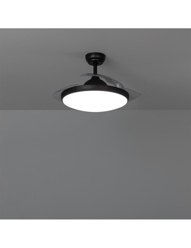 Ventilateur de Plafond Silencieux Kourak Noir 106cm Moteur DC