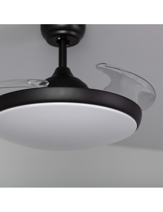 Ventilateur de Plafond Silencieux Kourak Noir 106cm Moteur DC