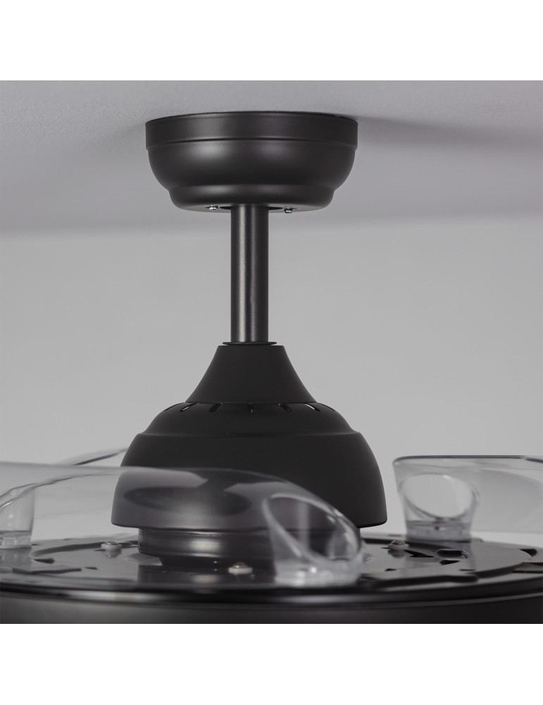 Ventilateur de Plafond Silencieux Kourak Noir 106cm Moteur DC