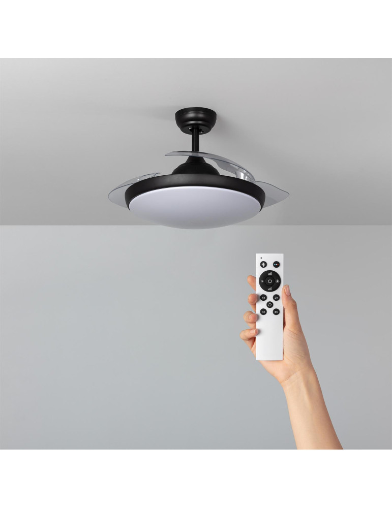 Ventilateur de Plafond Silencieux Kourak Noir 106cm Moteur DC