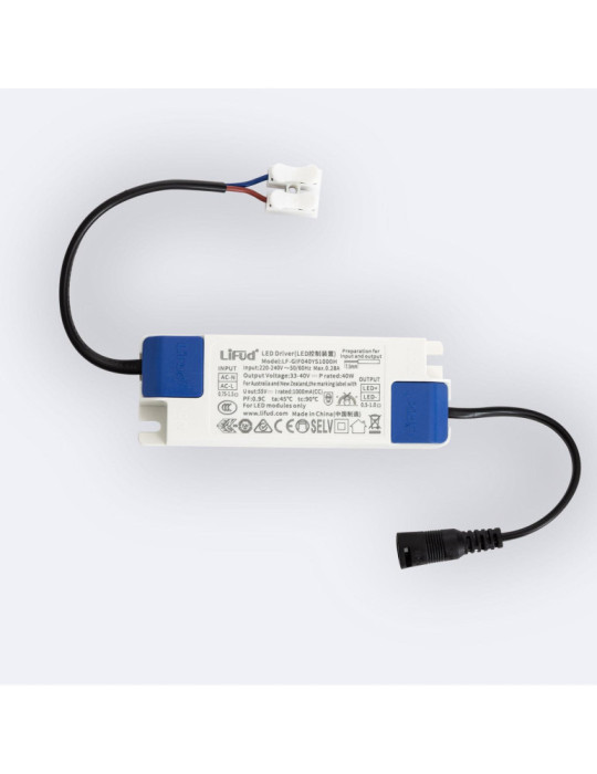 Panneau LED 60x60 cm 40W 4000lm LIFUD + Kit de Suspension