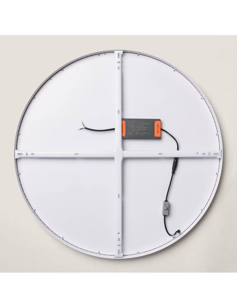 Plafonnier LED Rond 48W Extra-Plat CCT Sélectionnable Ø600 mm