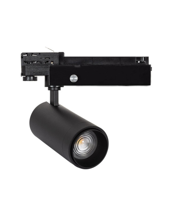 Spot LED sur Rail Triphasé 30W Dimmable Wolf Multiangle 15-60º Noir