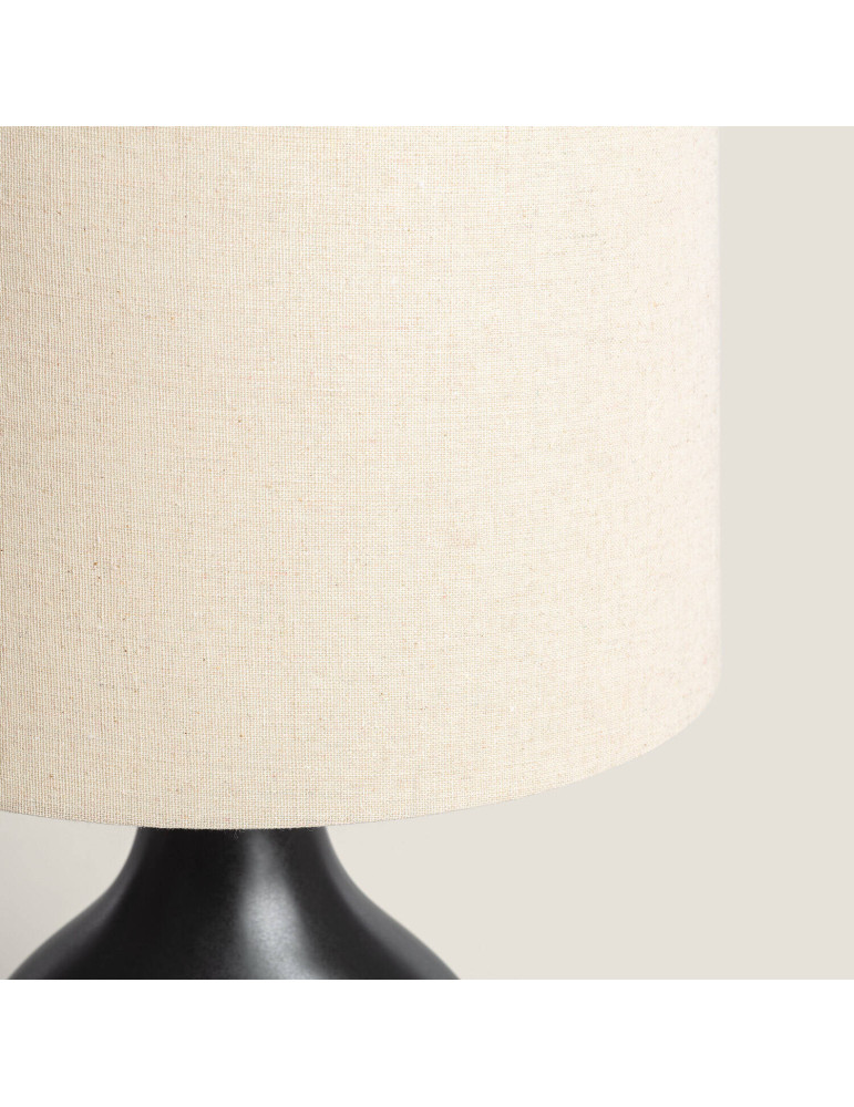 Lampe à Poser Céramique et Lin Ginger