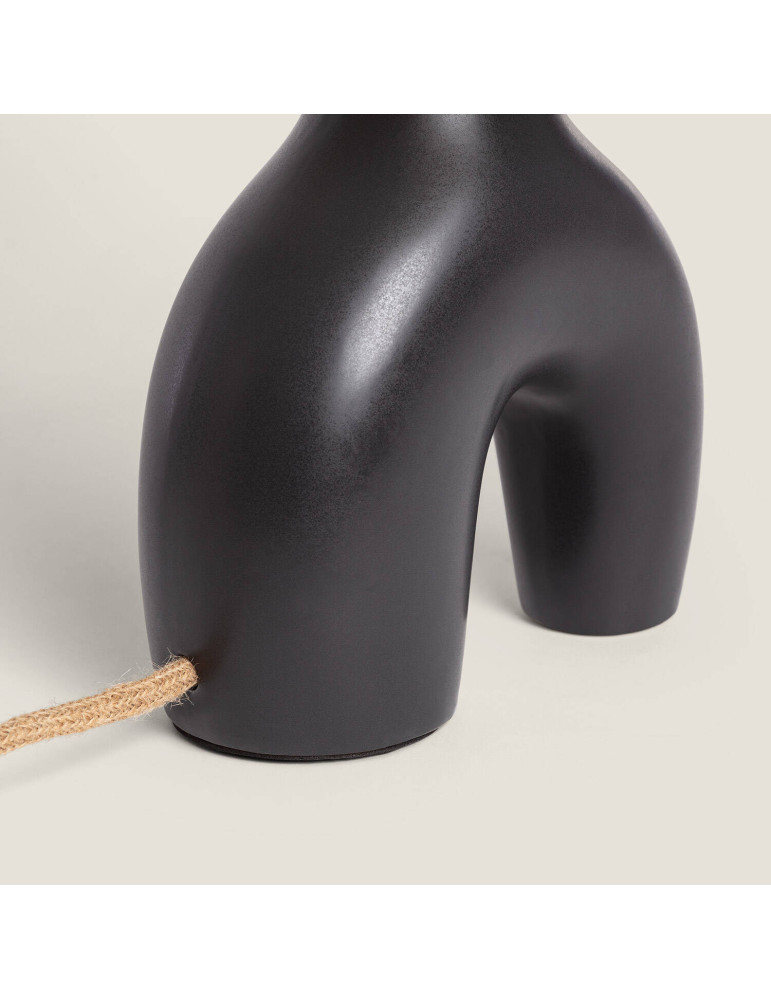 Lampe à Poser Céramique et Lin Ginger