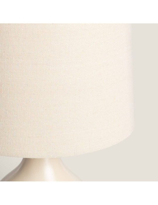 Lampe à Poser Céramique et Lin Ginger