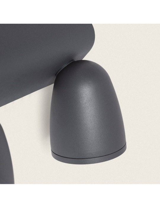 Applique Murale Extérieure LED Aluminium Abel Large Deux Spots