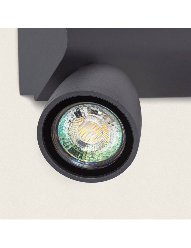 Applique Murale Extérieure LED Aluminium Abel Large Deux Spots