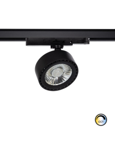 Spot LED sur Rail Triphasé 20W Onuba CCT Noir