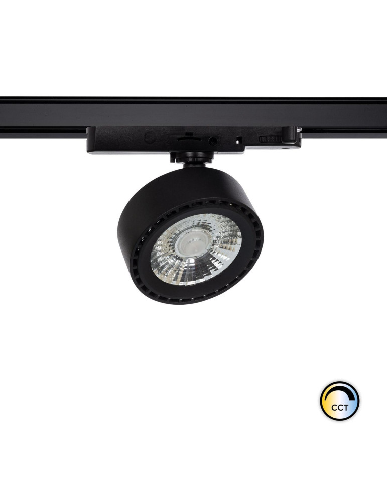 Spot LED sur Rail Triphasé 20W Onuba CCT Noir Spot LED sur Rail Triphasé 20W Onuba CCT Noir
