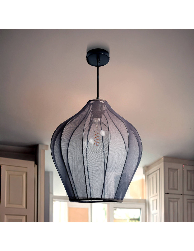 Suspension Métal et Tissu Ø400 mm Yara