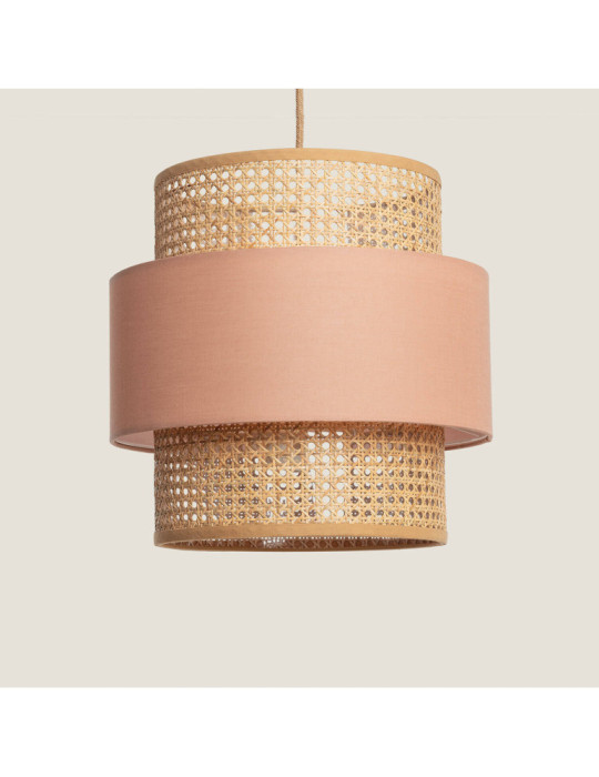 Suspension Rotin et Tissu Amaia