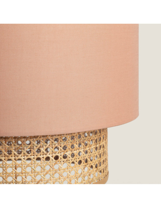 Suspension Rotin et Tissu Amaia