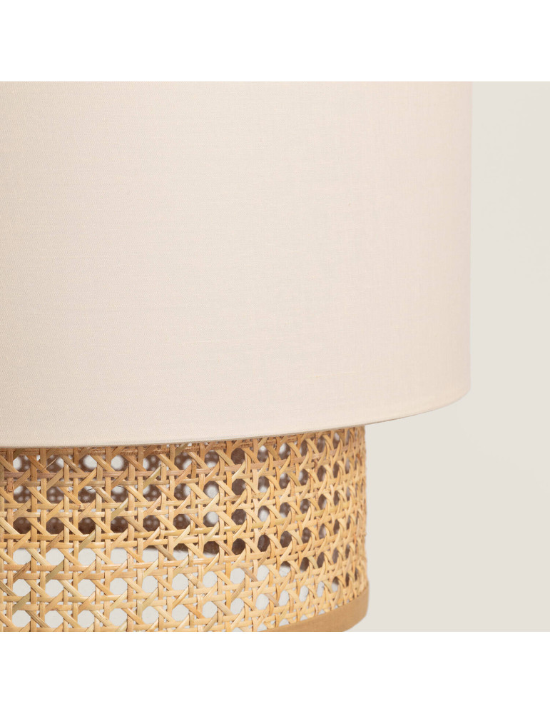 Suspension Rotin et Tissu Amaia